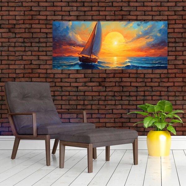 Obraz - Plachetnica (120x50 cm)