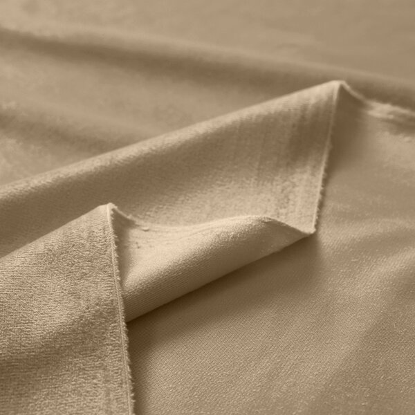 Biante Zamatový záves Velvet Prémium SVP-045 Kávovo béžový - šírka 135 cm 135x140 cm