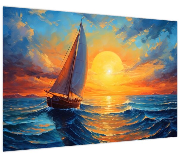 Obraz - Plachetnica (90x60 cm)