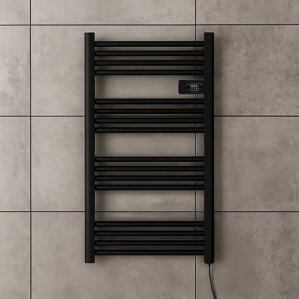 BPS-koupelny Elektrický kúpeľňový radiátor LOA BL 500W 54x96 cm, čierny
