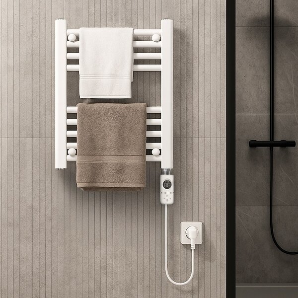 BPS-koupelny Elektrický kúpeľňový radiátor MANAM WH 300W, 40x50 cm, biely