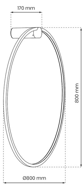 Nástenné LED svietidlo Saturno, 1x LED 46w, 4000k, b