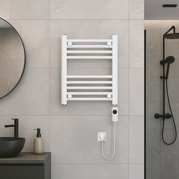 BPS-koupelny Elektrický kúpeľňový radiátor MANAM WH 300W, 40x50 cm, biely