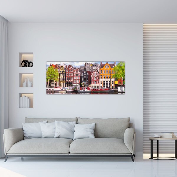 Obraz - Amsterdam, tanečné domy (120x50 cm)