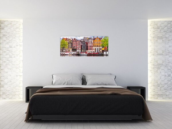 Obraz - Amsterdam, tanečné domy (120x50 cm)