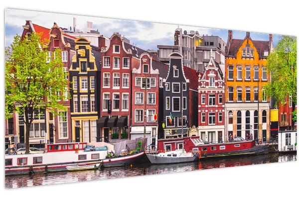 Obraz - Amsterdam, tanečné domy (120x50 cm)