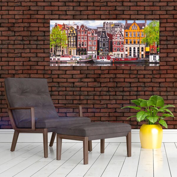 Obraz - Amsterdam, tanečné domy (120x50 cm)