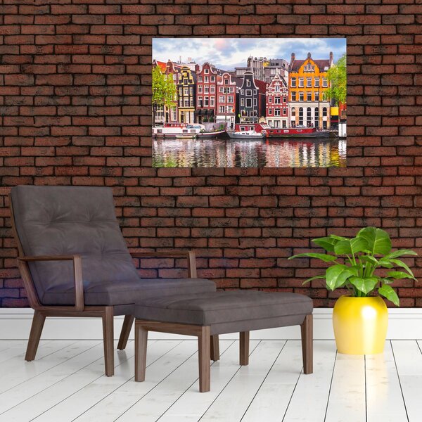 Obraz - Amsterdam, tanečné domy (90x60 cm)
