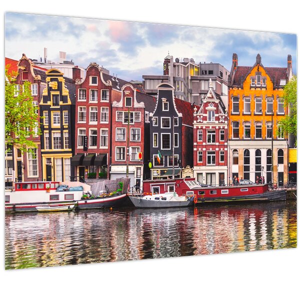 Obraz - Amsterdam, tanečné domy (70x50 cm)