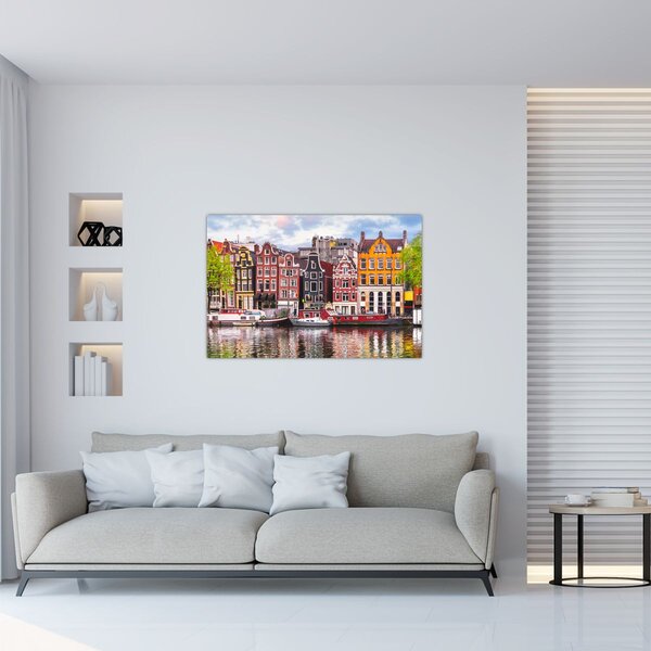 Obraz - Amsterdam, tanečné domy (90x60 cm)
