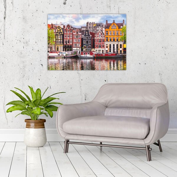 Obraz - Amsterdam, tanečné domy (70x50 cm)