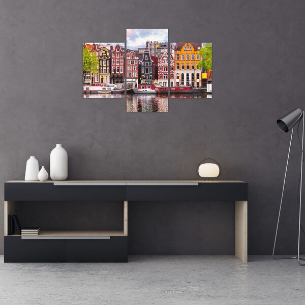 Obraz - Amsterdam, tanečné domy (90x60 cm)