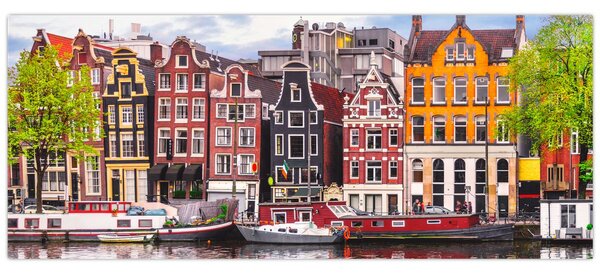 Obraz - Amsterdam, tanečné domy (120x50 cm)