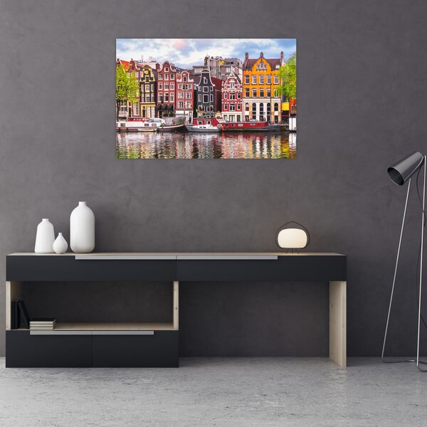 Obraz - Amsterdam, tanečné domy (90x60 cm)
