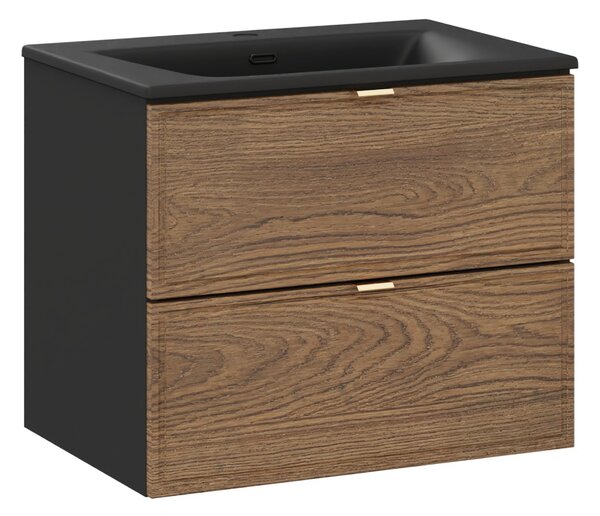 Comad Kúpeľňová skrinka s keramickým umývadlom Talia Casella II 60 cm - dub casella