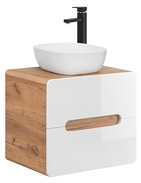 Comad Kúpeľňová skrinka pod umývadlo Aruba White 60 dub craft/biela