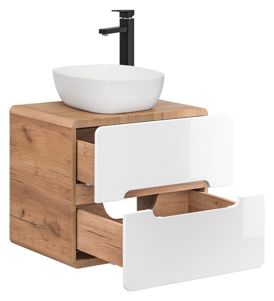 Comad Kúpeľňová skrinka pod umývadlo Aruba White 60 dub craft/biela