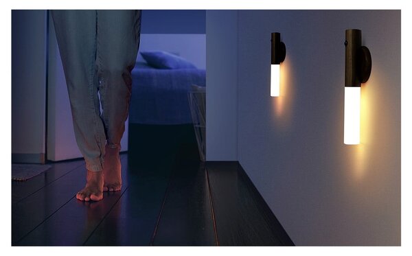 Hnedé LED nástenné svietidlo na USB Baton – Gingko