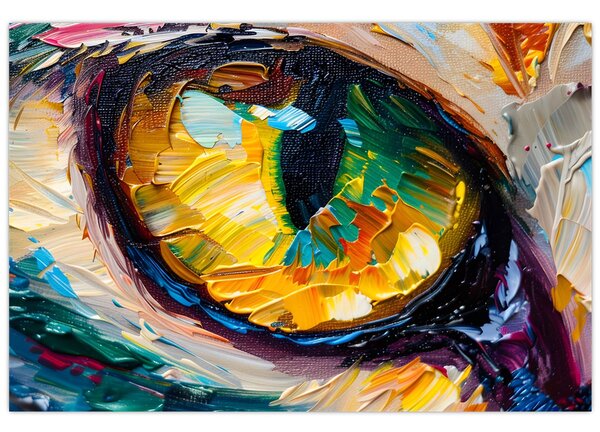 Obraz - Maľba mačacieho oka (90x60 cm)