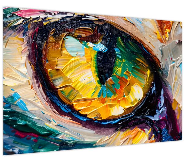 Obraz - Maľba mačacieho oka (90x60 cm)