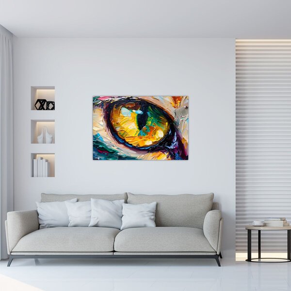 Obraz - Maľba mačacieho oka (90x60 cm)