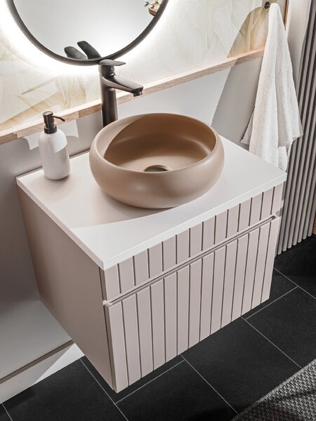 Comad Kúpeľňová skrinka pod umývadlo Iconic Cashmere 80 kašmír