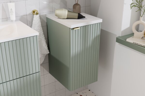 Comad Doplnková kúpeľňová skrinka nízka Line Reed Green 30 rákosovo zelená