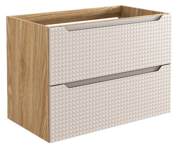 Comad Kúpeľňová skrinka pod umývadlo Luxor Beige 80 béžová/dub olejovaný