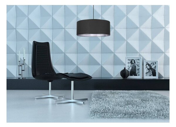 Závesné svietidlo Shade, 1x textilné tienidlo (výber z 2 farieb), (výber z 3 farieb konštrukcie), (fi 50cm), ch