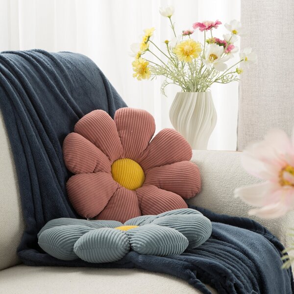 DETSKÝ DEKORAČNÝ VANKÚŠ FLOWER40 (FI) 37 CM STRIEBORNÁ