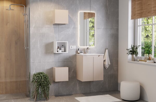 Comad Kúpeľňová skrinka závesná horná Qubik Nova Cashmere 30 čierna