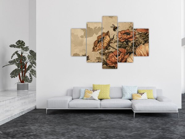 Obraz - Včelia lúka II. (150x105 cm)