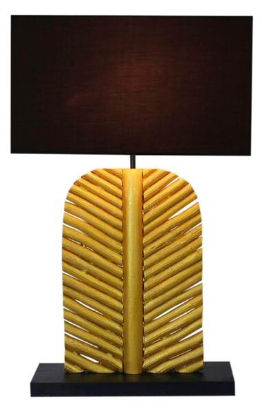Dizajnová stolná lampa Lance 63 cm čierno zlatá - longan
