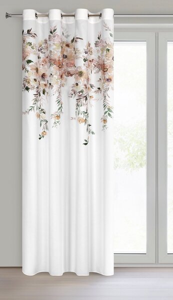 ZÁVES NA KRÚŽKOCH AVERY 140X250 CM KVETY