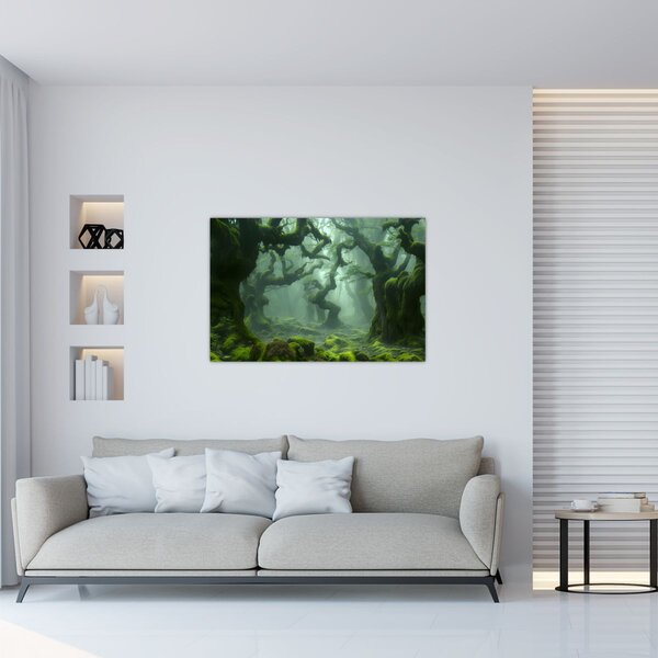 Obraz - Les prerastený machom (90x60 cm)