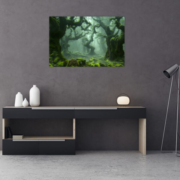Obraz - Les prerastený machom (90x60 cm)