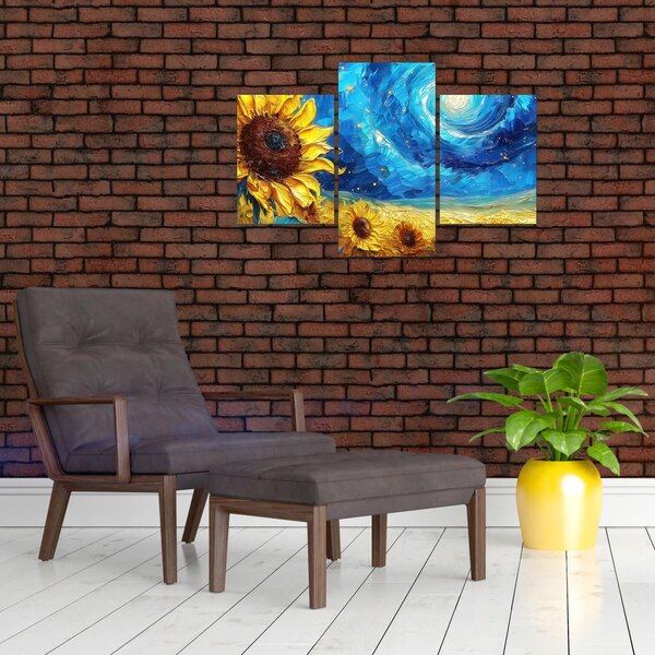 Obraz - Maľba slnečníc (90x60 cm)