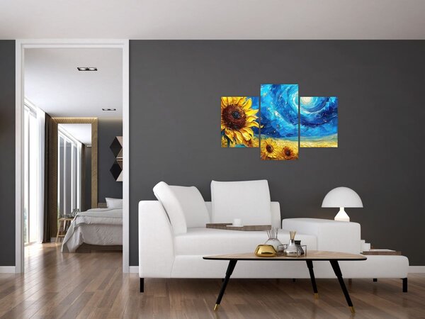 Obraz - Maľba slnečníc (90x60 cm)