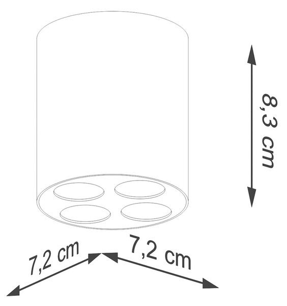 Stropné LED svietidlo Zoe, 4x LED 9w, 4000k, w