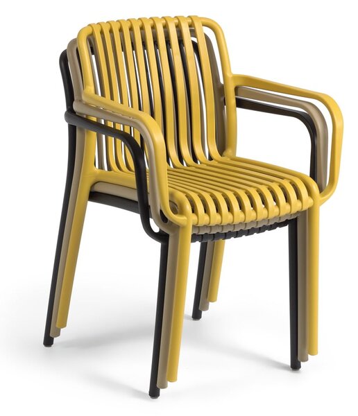 Čierna záhradná stolička Kave Home Isabellini