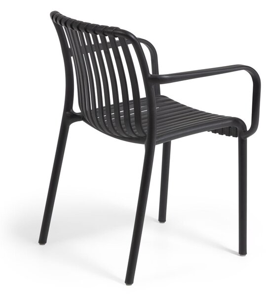 Čierna záhradná stolička Kave Home Isabellini