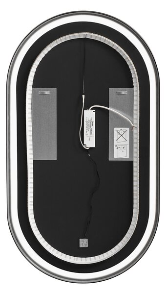 Comad Závesné zrkadlo s LED osvetlením Apollo 2 Black 50x90 cm s pohybovým senzorom, čierna