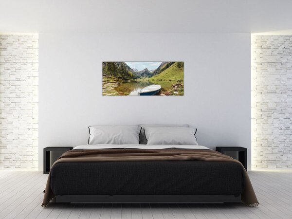 Obraz - Seealpsee, jazero Švajčiarska (120x50 cm)