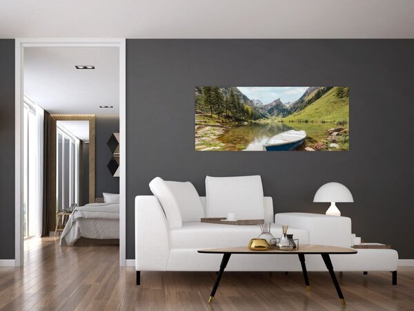 Obraz - Seealpsee, jazero Švajčiarska (120x50 cm)