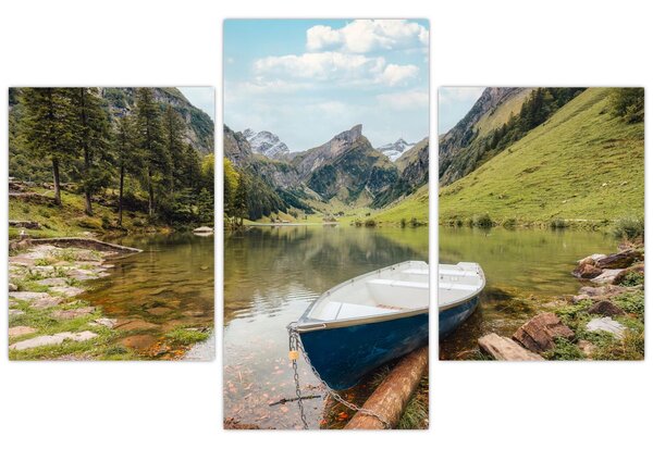 Obraz - Seealpsee, jazero Švajčiarska (90x60 cm)