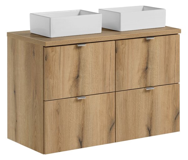 Comad Kúpeľňová skrinka s doskovým umývadlom set Nova Oak 100 dub coast evoke