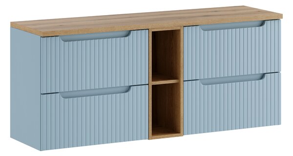 Comad Kúpeľňová skrinka pod doskové umývadlo set Nova Denim 140 denim/dub coast evoke