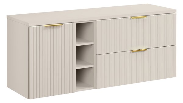 Comad Kúpeľňová skrinka pod doskové umývadlo set Adel Cashmere 140 kašmír