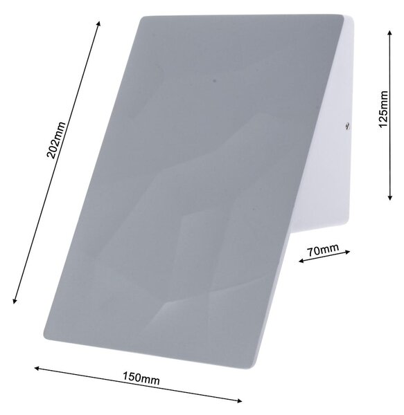 Exteriérové nástenné LED svietidlo Cracks, 1x LED 10w, biele