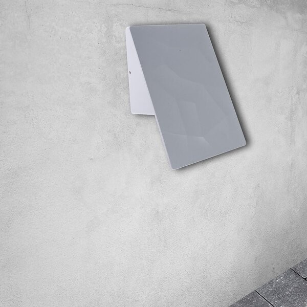 Exteriérové nástenné LED svietidlo Cracks, 1x LED 10w, biele